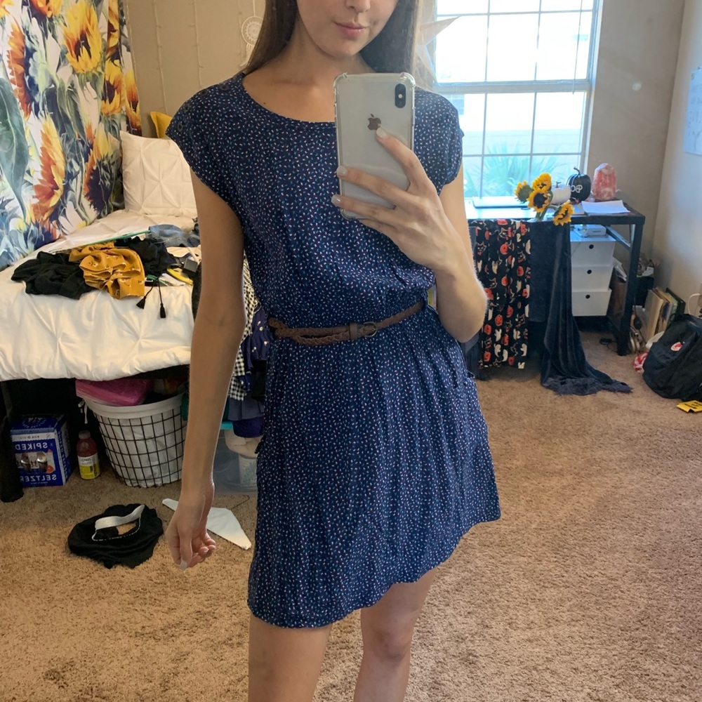 Blue Floral Summer Dress